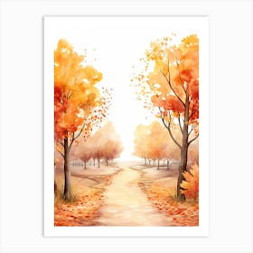 Cute Autumn Fall Scene 62 Art Print