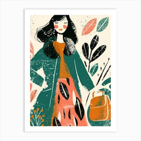 Illustration Of A Woman 12 Art Print