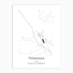 Petawawa,Canada Minimalist Map Art Print