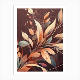 Abstract Plant Painting 2 Art Print