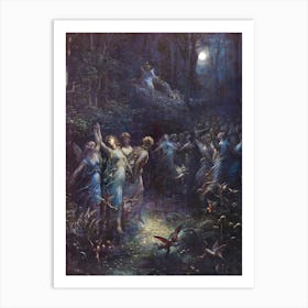 A Midsummer Night's Dream - Gustave Doré, 1870 | HD Remastered | Famous Theatre Play Mythological Artwork Antique Reproduction Art Print