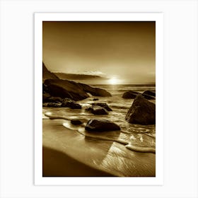 Sunset At The Beach 674 Art Print