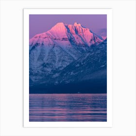 Sunset Over Mount Cannon, Montana Art Print