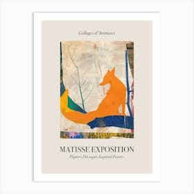 Fox 2 Matisse Inspired Exposition Animals Poster Art Print