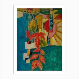 Wall Art, Beautiful Autumnal Vibrant Abstract Expressions  Art Print