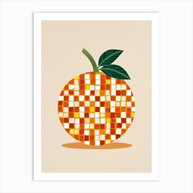 Orange Mosaic 30 Art Print