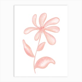 Romantic Peach Flower Art Print