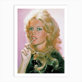 Brigitte Bardot Painted Art Print