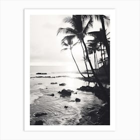 Hawaii, Black And White Analogue Photograph 3 Art Print
