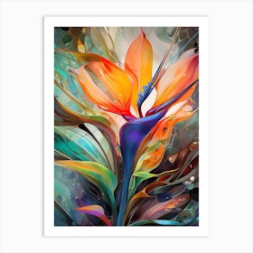 Bird Of Paradise Nouveau Art Print