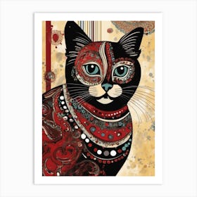 Magical, Bohemian Cat Art Print