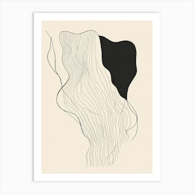 Wavy Hair Art Print