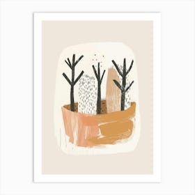 Trees In A Pot Art Print