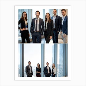 Corporate Portrait Photography Session Capturing A Confident Modern Ceo And Team Smiling Engaged (2) Art Print