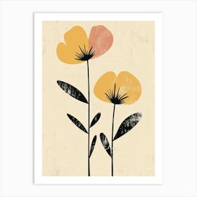 Hong Kong Flower Market Boho Minimalist Style 1 Art Print