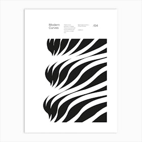 Modern Curves 04, Modern Architecture Design Poster, minimalist interior wall decor Art Print