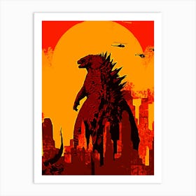 Godzilla 5 Art Print