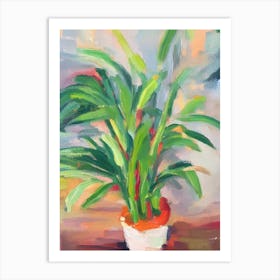 Baby Rubber Plant 2 Impressionist Painting Art Print