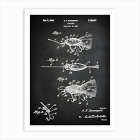 Fishing Lure Art, Fishing Lure Patent, Fishing Lure Print, Fishing Decor, Fishing Poster, Fishing Gifts For Men, Gifts For Fisherman, Hf4871 Art Print