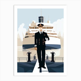 Titanic Crew Minimalist Illustration 3 Art Print