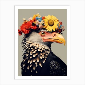 Bird With A Flower Crown Crested Caracara 3 Art Print