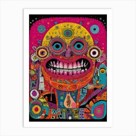 Psychedelic Monster 3 Art Print