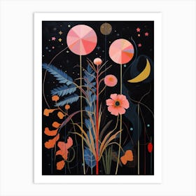 Cosmos 3 Hilma Af Klint Inspired Flower Illustration Art Print