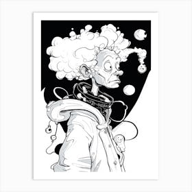 Clown In Space Art Print