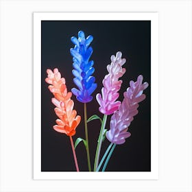 Bright Inflatable Flowers Lavender Art Print