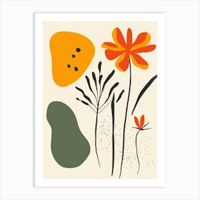 Flowers And Leaves 9 Art Print