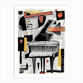 Jazz Piano Style Abstract Art Print