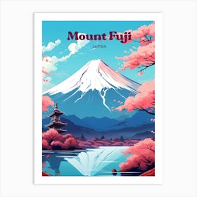 Mount Fuji Japan Spring Travel Art Art Print