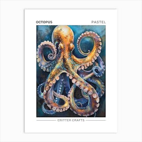 Octopus Pastel Watercolour 3 Poster Poster