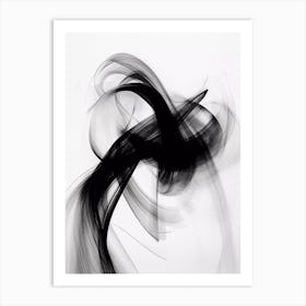 Black whiteAbstract Painting Art Print