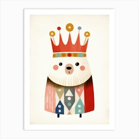 Little Porcupine 1 Wearing A Crown Art Print