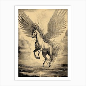 Ancient Storybook Pegasus Art Print