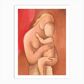 Mother With Child (1934), Mikuláš Galanda Art Print
