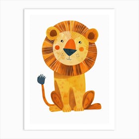 Barbary Lion Night Hunt Clipart 2 Art Print