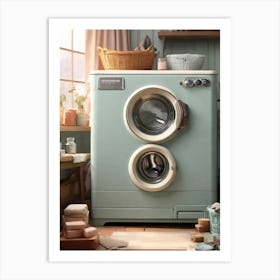 Vintage Washing Machine 1 Art Print