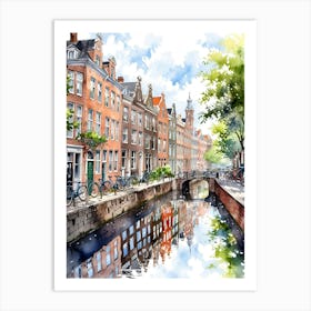 Watercolor Of Amsterdam 1 Art Print