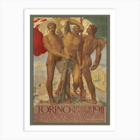 Torino - Italy vintage poster from 1911 Art Print