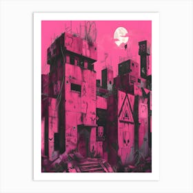 Pink City 1 Art Print