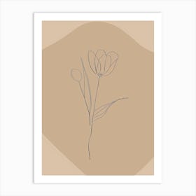 Berlin Botanical Garden Boho Line Art Art Print