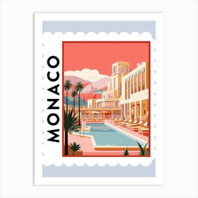 Monaco 2 Travel Stamp Poster Art Print