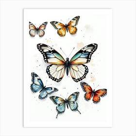 Butterfly Set Art Print