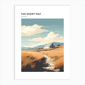 The Kerry Way Ireland 3 Hiking Trail Landscape Poster Art Print