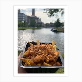 dutch Fries On The Canal Art Print