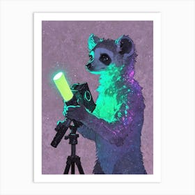 Galaxy Lemur Art Print