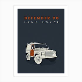 Defender Landrover Art Print