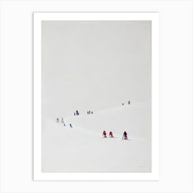Bardonecchia, Italy Minimal 2 Skiing Poster Art Print